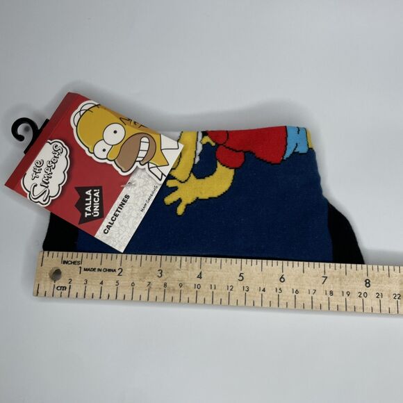 The Simpsons Novelty Socks Bart Simpson Adult One Size Blue Athletic Crew - Picture 7 of 7